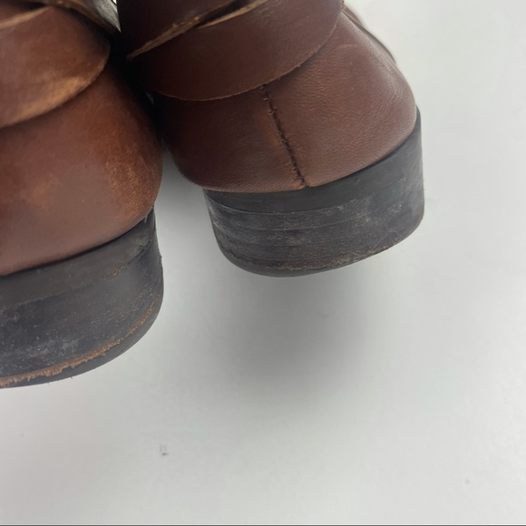 Audrey Brook brown Leather Zip Up Riding High Boots Size 8M - Picture 13 of 14